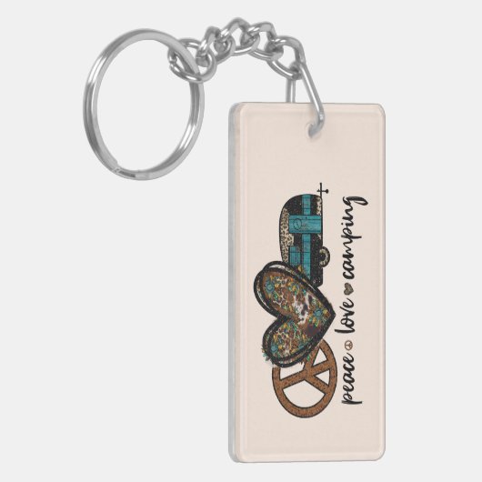Porte-clés Peace Love Camping (Devant gauche)