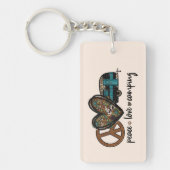 Porte-clés Peace Love Camping (Devant)