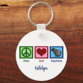 Porte-clés Peace Love Capybaras (Verso)