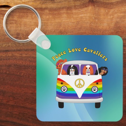 Porte-clés Peace Love Cavaliers (Recto)