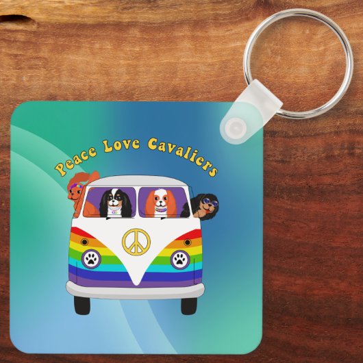 Porte-clés Peace Love Cavaliers (Verso)