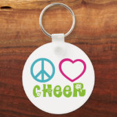 Porte-clés Peace Love Cheer (Recto)