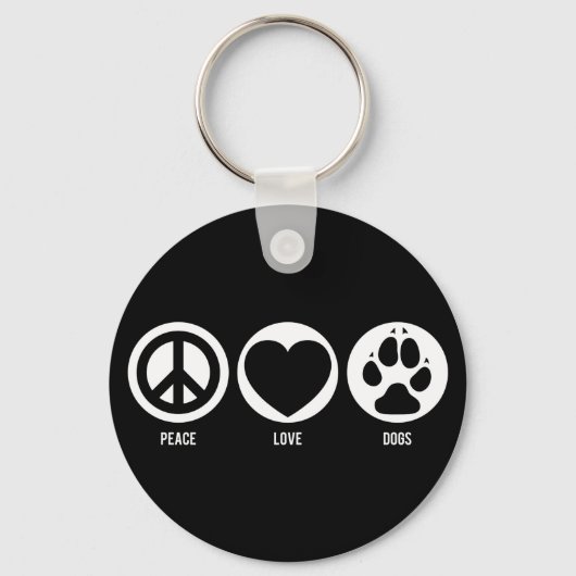Porte-clés Peace Love Chiens Porte - clé (Recto)