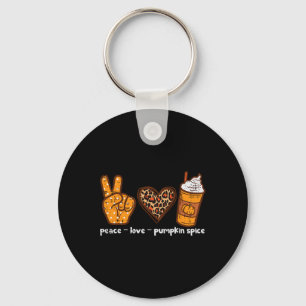 Porte-clés Peace Love Citrouille Spice Fun Automne Automne Sa