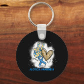 Porte-clés Peace Love Cure Bleached Alopecia Sensibilisation (Verso)