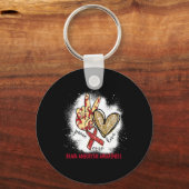 Porte-clés Peace Love Cure Bleached Cerveau Aneurysme Sensibi (Recto)