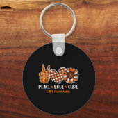Porte-clés Peace Love Cure Crps Mois de sensibilisation Guerr (Recto)
