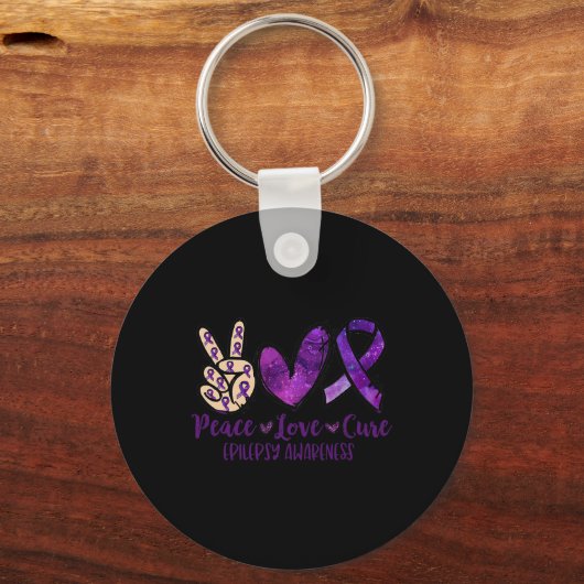Porte-clés Peace love Cure Overdose Awareness Ruban (Verso)