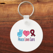 Porte-clés Peace Love Cure Sickle Cell Anemia Sensibilisation (Recto)