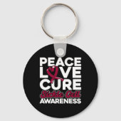 Porte-clés Peace Love Cure Sickle Cell Awareness 1 (Verso)