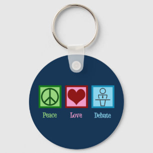 Porte-clés Peace Love Debate Team