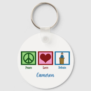 Porte-clés Peace Love Debate Team Custom