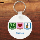 Porte-clés Peace Love Debate Team Custom (Verso)