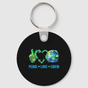 Porte-clés Peace Love Earth Planet Happy 54th Anniversary Env
