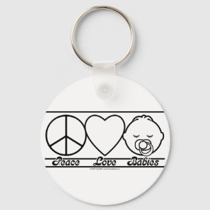 Porte-clés Peace Love et Babies