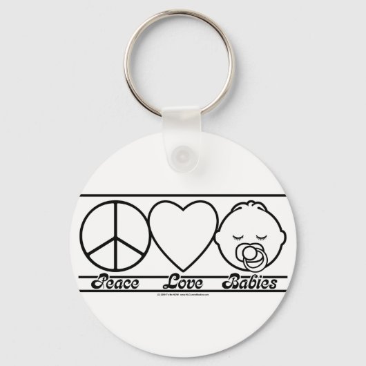 Porte-clés Peace Love et Babies (Recto)
