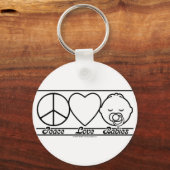 Porte-clés Peace Love et Babies (Recto)