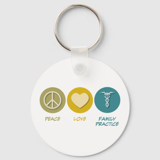 Porte-clés Peace Love Family Practice (Recto)