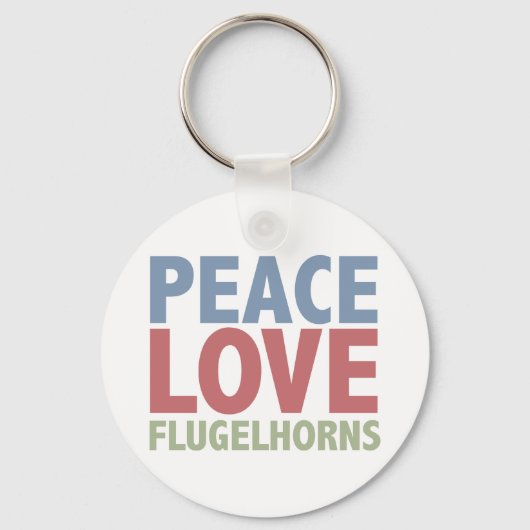 Porte-clés Peace Love Flugelhorn (Recto)