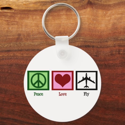 Porte-clés Peace Love Fly (Verso)