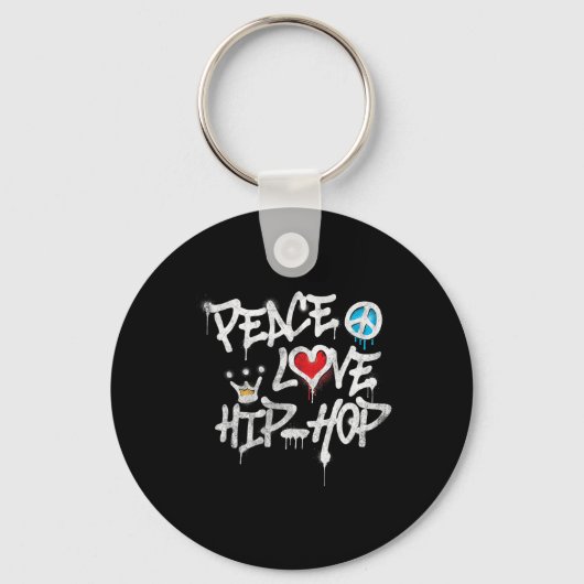 Porte-clés Peace Love Hip hop Dancing (Recto)