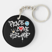 Porte-clés Peace Love Hip hop Dancing (Dos)