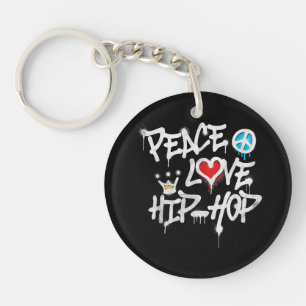 Porte-clés Peace Love Hip hop Dancing