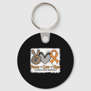 Porte-clés Peace Love Hope Leukemia Sensibilisation Mois Guer