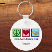 Porte-clés Peace Love Horn (Verso)