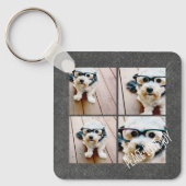 Porte-clés Peace Love Joy Holiday Chalkboard Photo Collage (Recto)