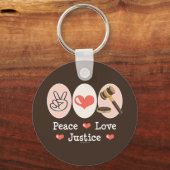 Porte-clés Peace Love Justice Porte - clé (Recto)