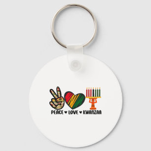 Porte-clés Peace Love Kwanzaa African American Heritage Happy