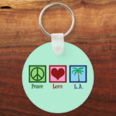 Porte-clés Peace Love L.A. | Cute Los Angeles (Recto)