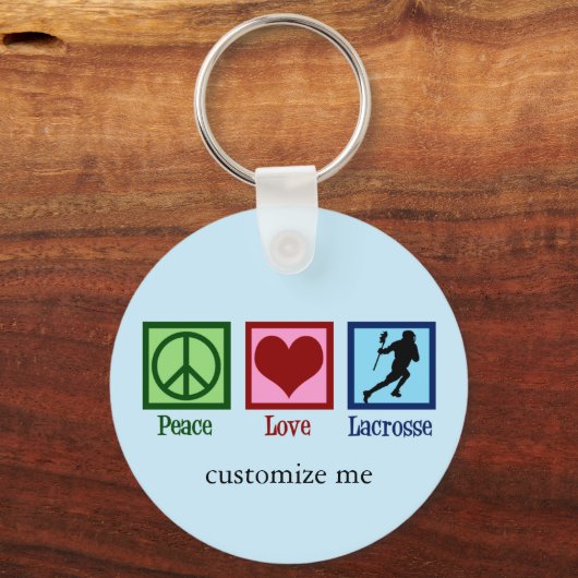 Porte-clés Peace Love Lacrosse (Verso)
