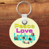 Porte-clés Peace Love Ladybugs (Recto)