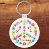 Porte-clés Peace Love Lecture (Recto)