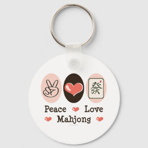 Porte-clés Peace Love Mahjong Porte - clé