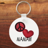 Porte-clés Peace Love Mamaw (Recto)