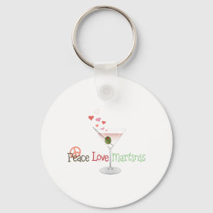 Porte-clés Peace Love Martinis