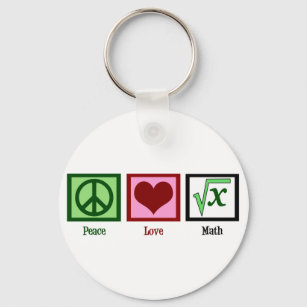 Porte-clés Peace Love Math