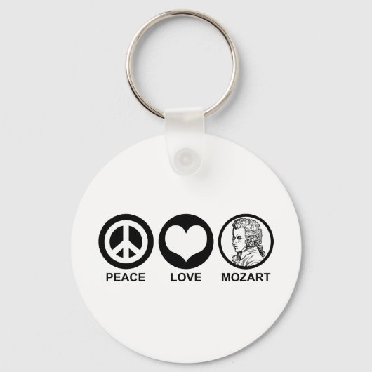 Porte-clés Peace Love Mozart (Recto)