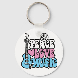 Porte-clés Peace-Love-Music