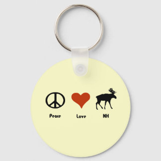 Porte-clés Peace Love New Hampshire