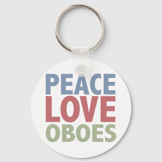 Porte-clés Peace Love Oboes (Recto)