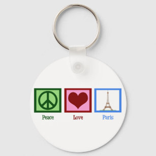 Porte-clés Peace Love Paris