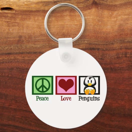 Porte-clés Peace Love Penguins (Verso)