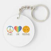 Porte-clés Peace Love Pickleball (Dos)