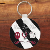 Porte-clés Peace Love Poker (Recto)