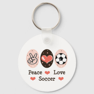 Porte-clés Peace Love Porte - clé de football