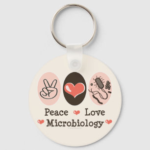 Porte-clés Peace Love Porte - clé de microbiologie